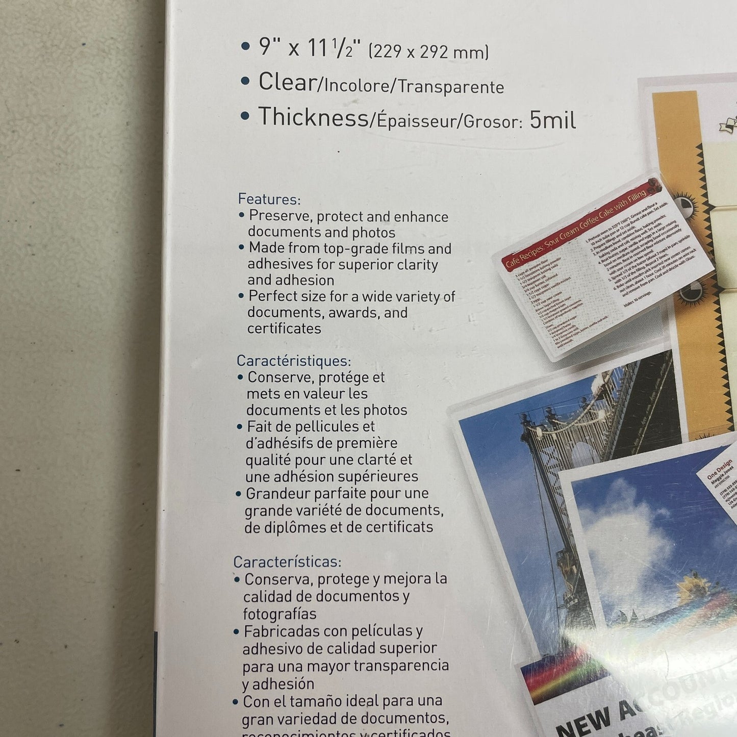 Business Source Letter Laminating Pouches 9″×11.5″ 5 mil 50‑Pack