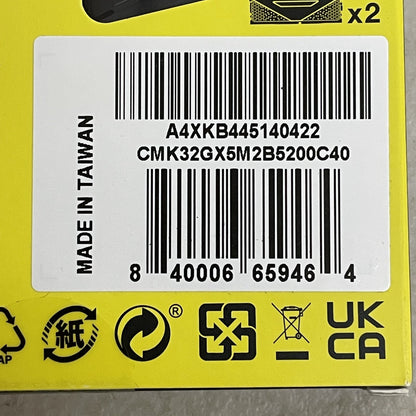 CORSAIR Vengeance 32GB (2 x 16GB) 288-Pin PC RAM DDR5 5200 (PC5 41600) Intel XMP