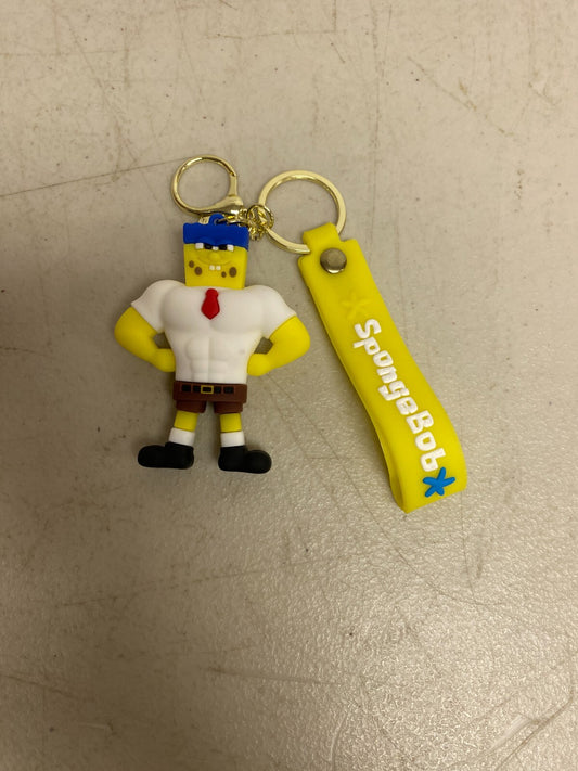 New Assorted Silicone SpongeBob SquarePants Keychain With SpongeBob Accessory