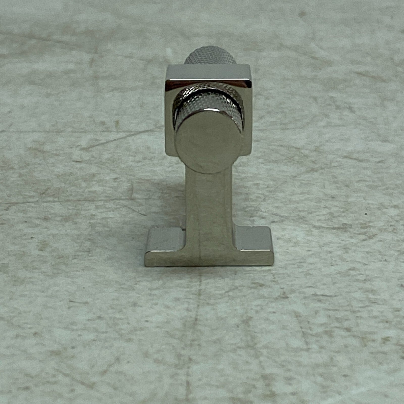 Signature Hardware Andrex Knurled Offset Cabinet Knob - Polished Nickel