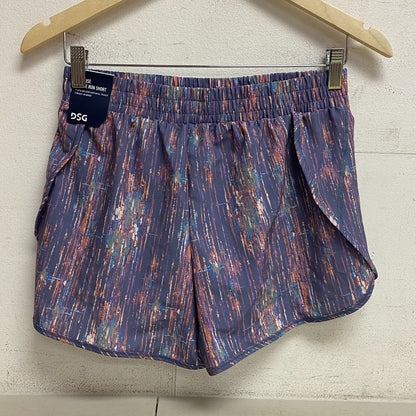 DSG Girls' Performance Mid Rise Stride Run Shorts Sketchy Ikat Grey DAG12116PRT
