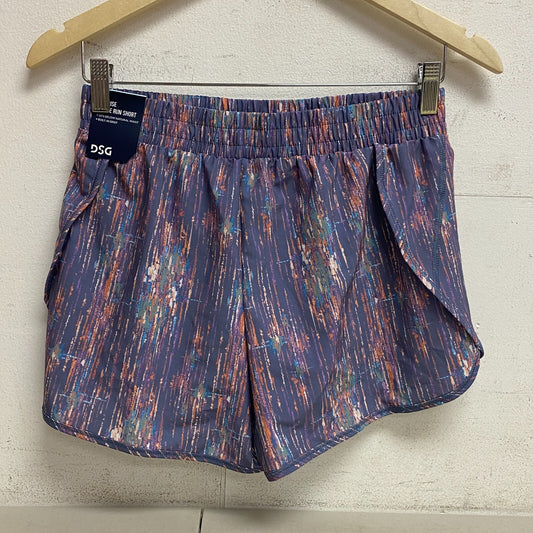 DSG Girls' Performance Mid Rise Stride Run Shorts Sketchy Ikat Grey DAG12116PRT