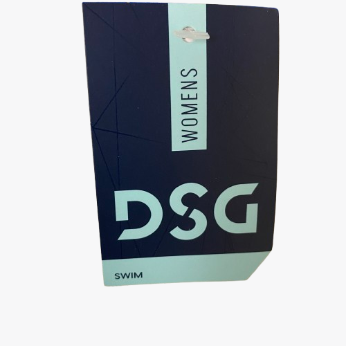 DSG Womenâs Long Line Scoop Neck Sports Bra Speed Stripe Blue DSW2786PRTZ