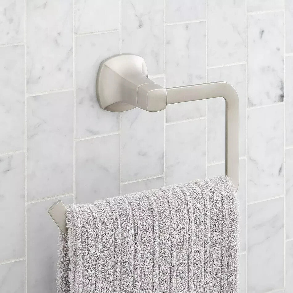 Signature Hardware Sefina Towel Ring - Brushed Nickel