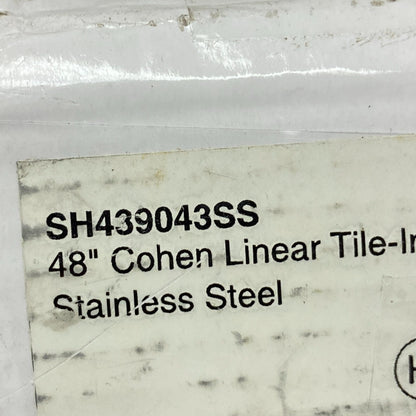 Signature Hardware 48" Cohen Linear Tile-In Shower Drain - Brushed Stainless S,,