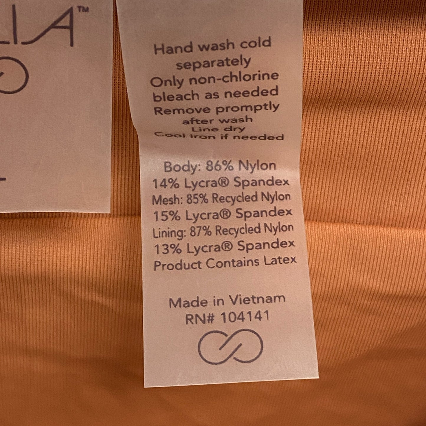 Calia Women's Wide Banded High Rise Swim Bottom APRICOT AURA WSA23408N