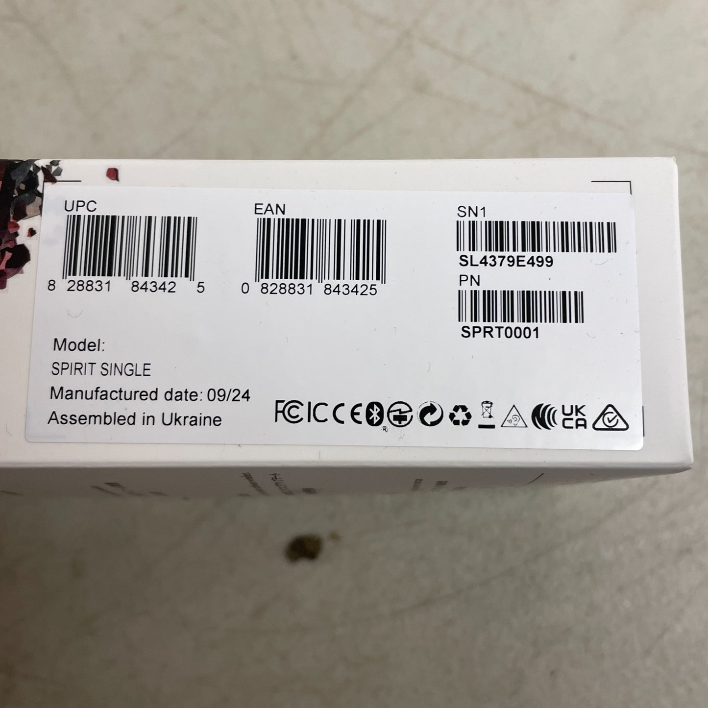 Cardo Spirit Single Bluetooth Motorcycle Intercom IP65 Waterproof SPRT0001