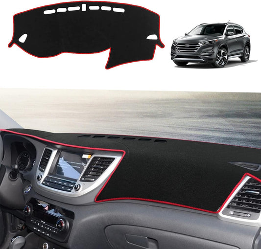 Yofamo Dashboard Cover Dash Mat Carpet Red Edge for Hyundai Tucson 2016-2018