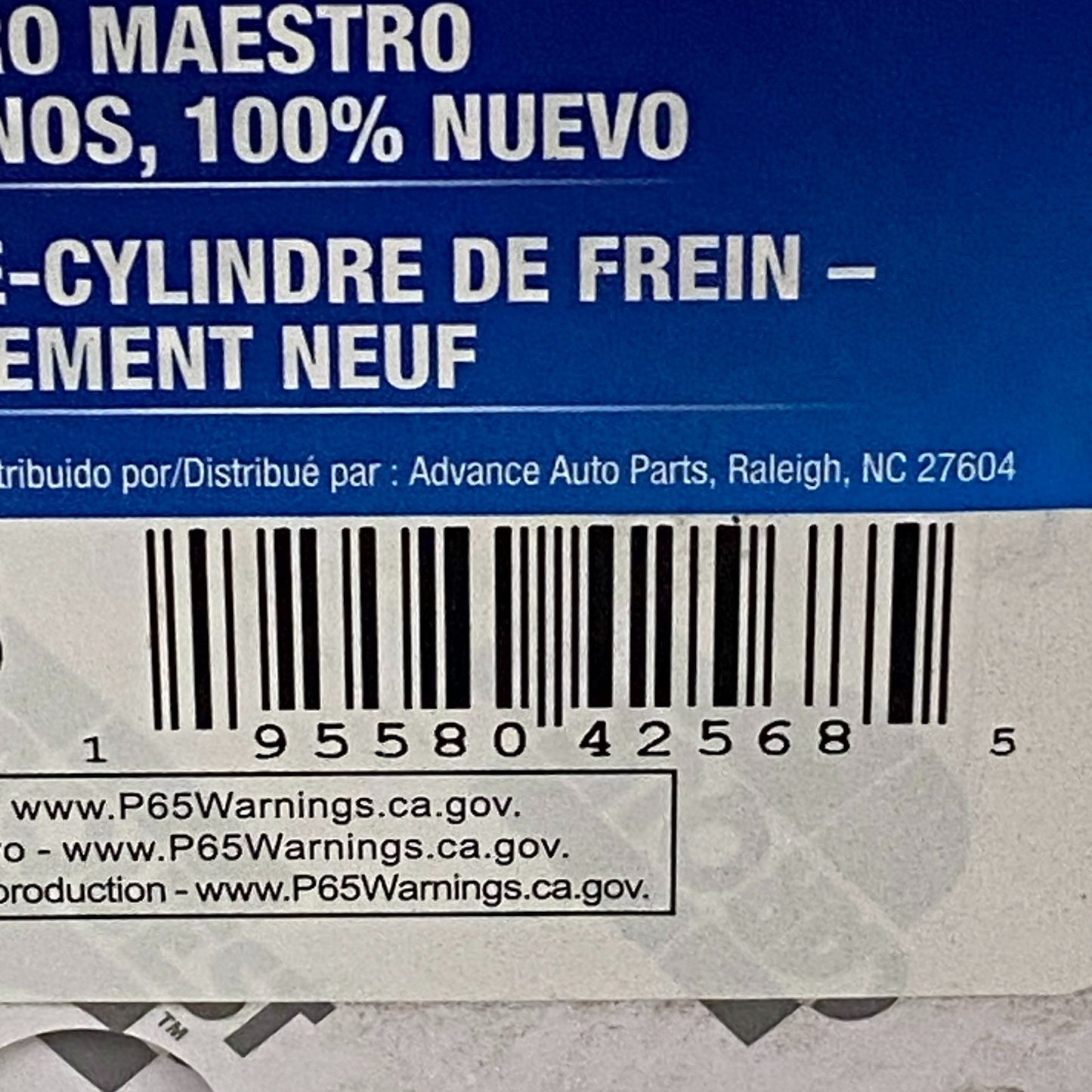 Carquest Wearever MCA390268 Brake Master Cylinder 1.0625″ Bore Aluminum