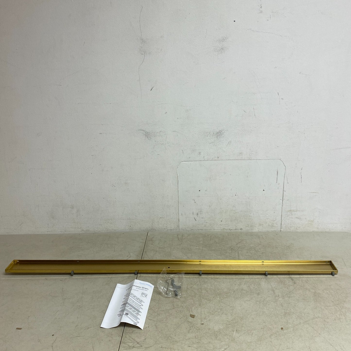 Signature Hardware 48" Cohen Linear Tile-In Shower Drain - Polished Brass