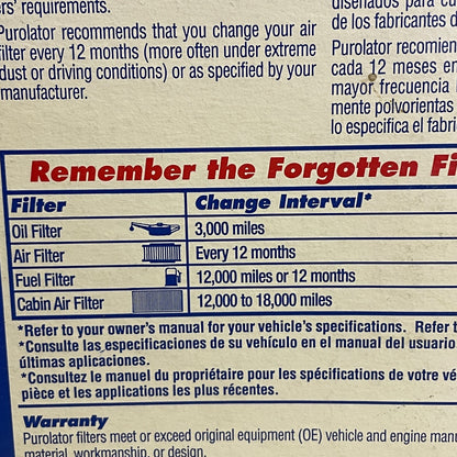 Purolator A45443 Engine Air Filter Premium PLUS