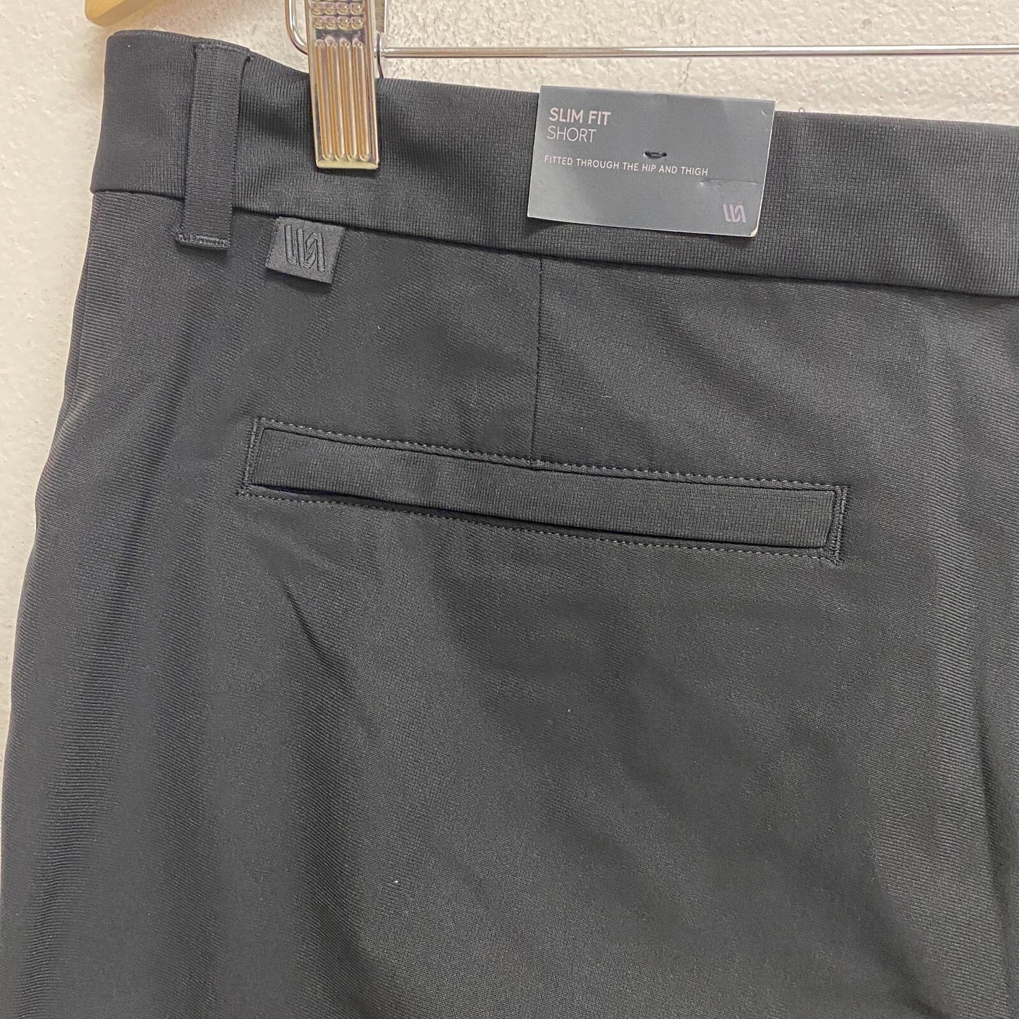 VRST Men's 7â Slim Fit Limitless Shorts  Flat Front Pure Black MAX2004167