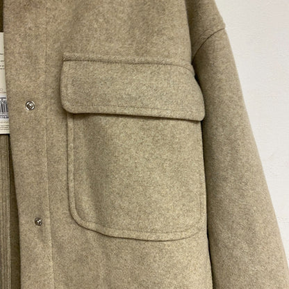 Calia Women's Elegant Patch Pocket Polyester Shacket Oatmeal Heather WAX31371