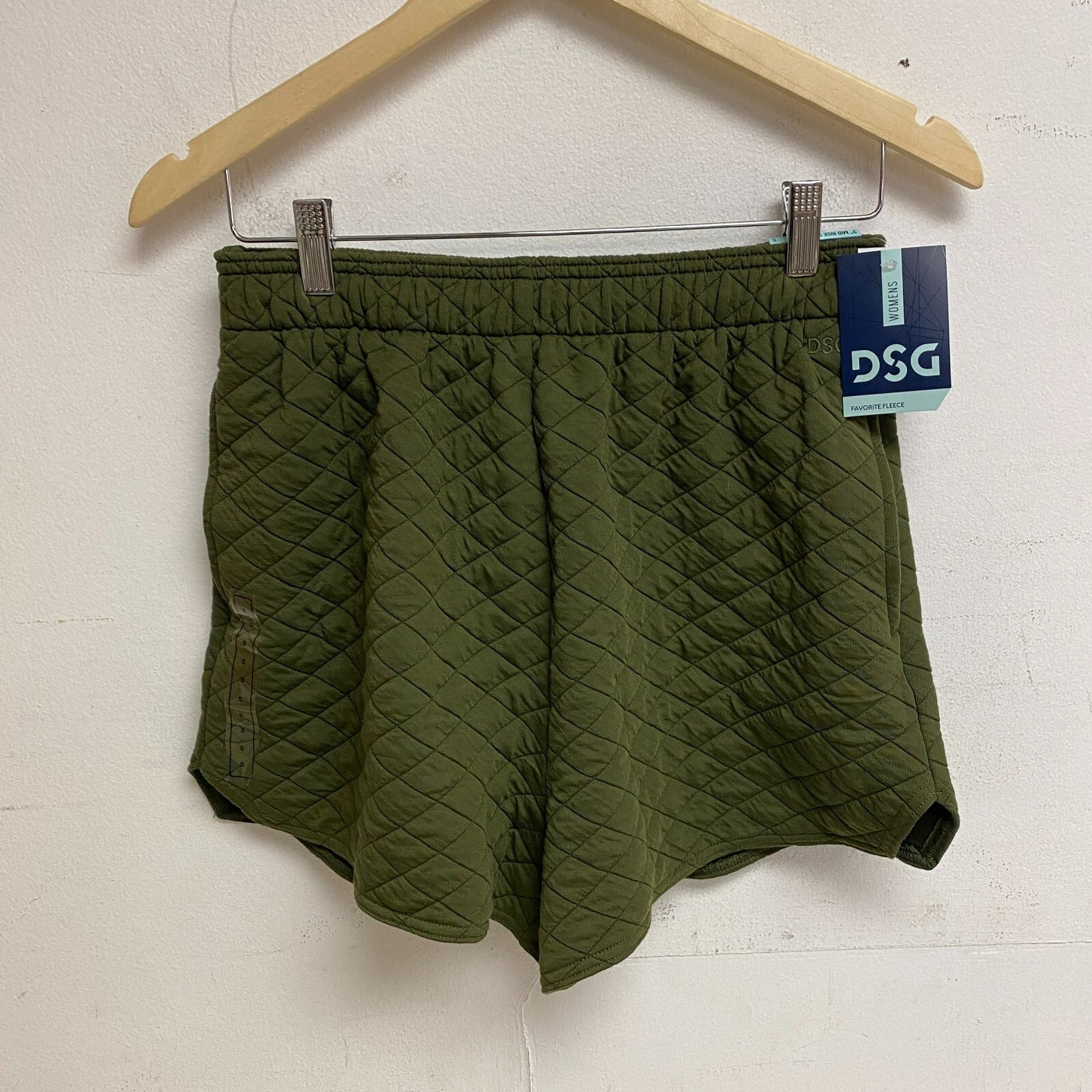 DSG Quilted Womens boyfriend Shorts Inky Olive  Relaxed DAW23412