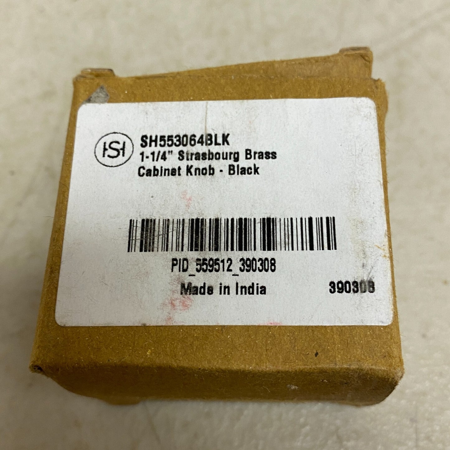 Signature Hardware 1-1/4" Strasbourg Brass Cabinet Knob - Black , SH553064BLK