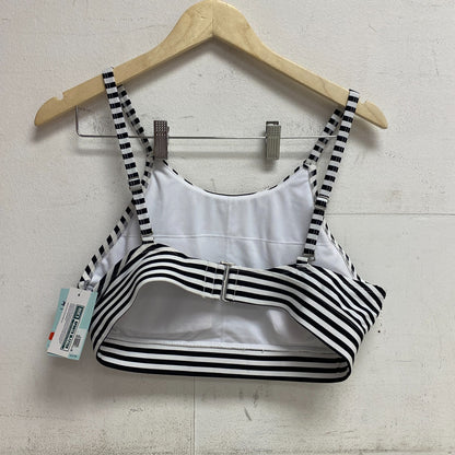 DSG Women's Swim May Printed Racerback Top Even Stripe Black/White DSW2697PRT