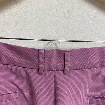 Walter Hagen Mens Performance 11 Micro Lines Golf Shorts Bright Magenta/ White