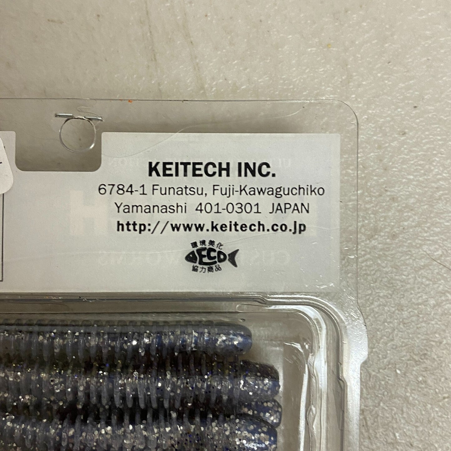 Keitech Custom Worms Swing Impact 4" 8 Pack Squid Scent 4560262605130