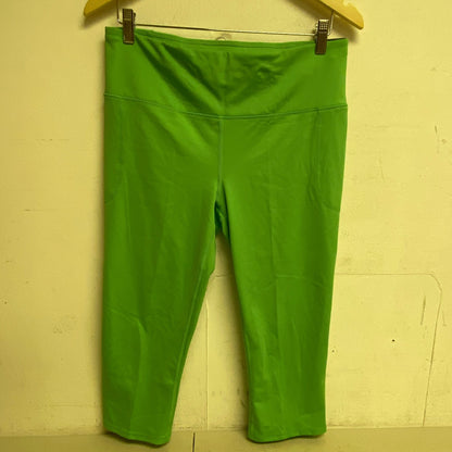 DSG Womens Run Capri Tight Slime Green Solid Stylish Comfortable DAW21209Z