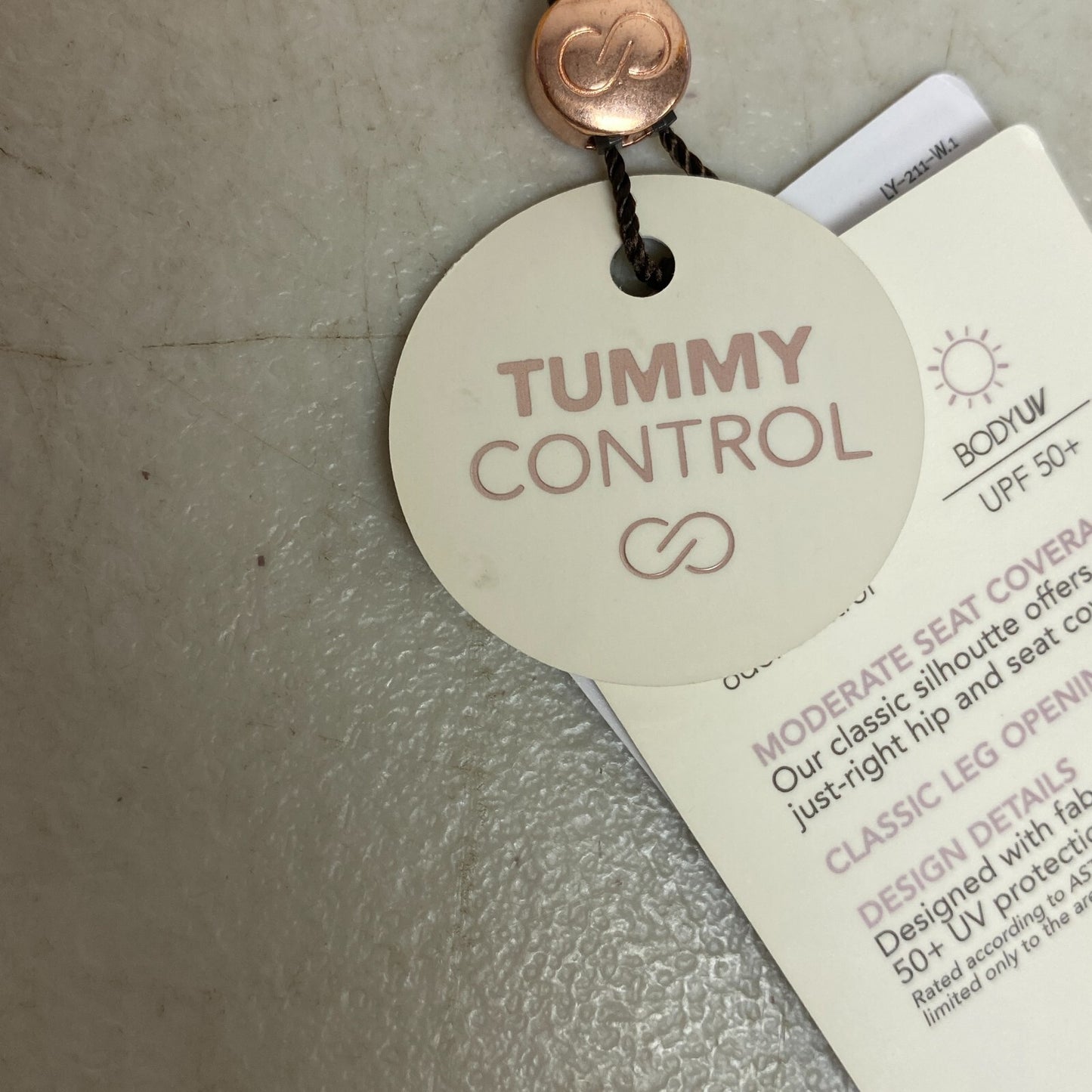 Calia Women's Tummy Control Bikini High Rise Rib Swim Bottom Sunrise Orange