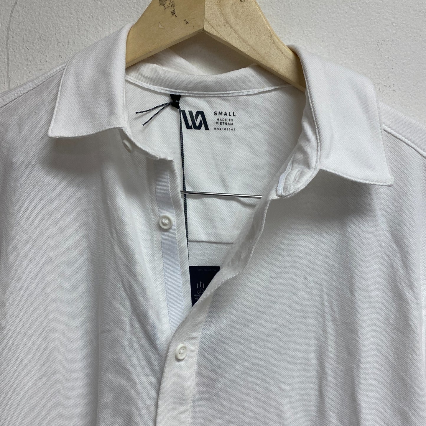 VRST Men's Short Sleeve Button Down Smart Shirt Pure White MAX200333 New