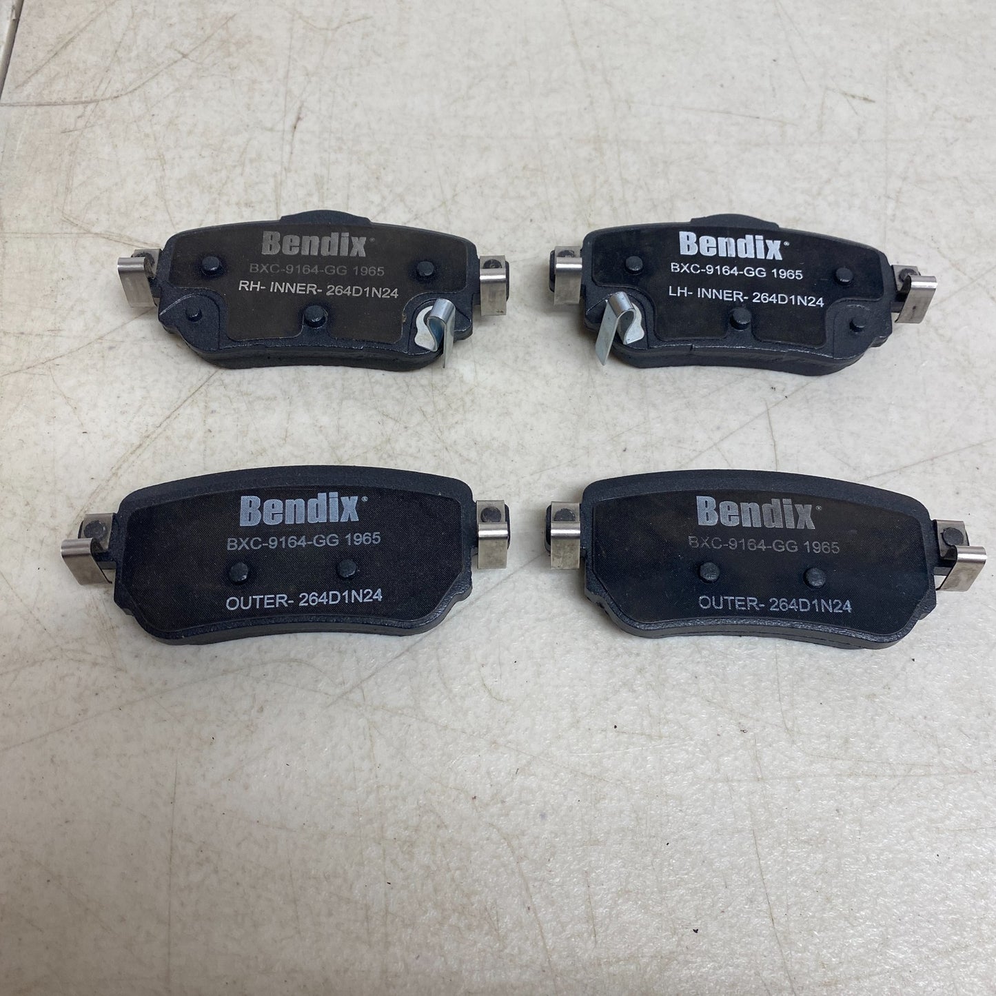 Bendix CFC1965 Priority1 Ceramic Rear Brake Pads for Nissan Rogue LEAF