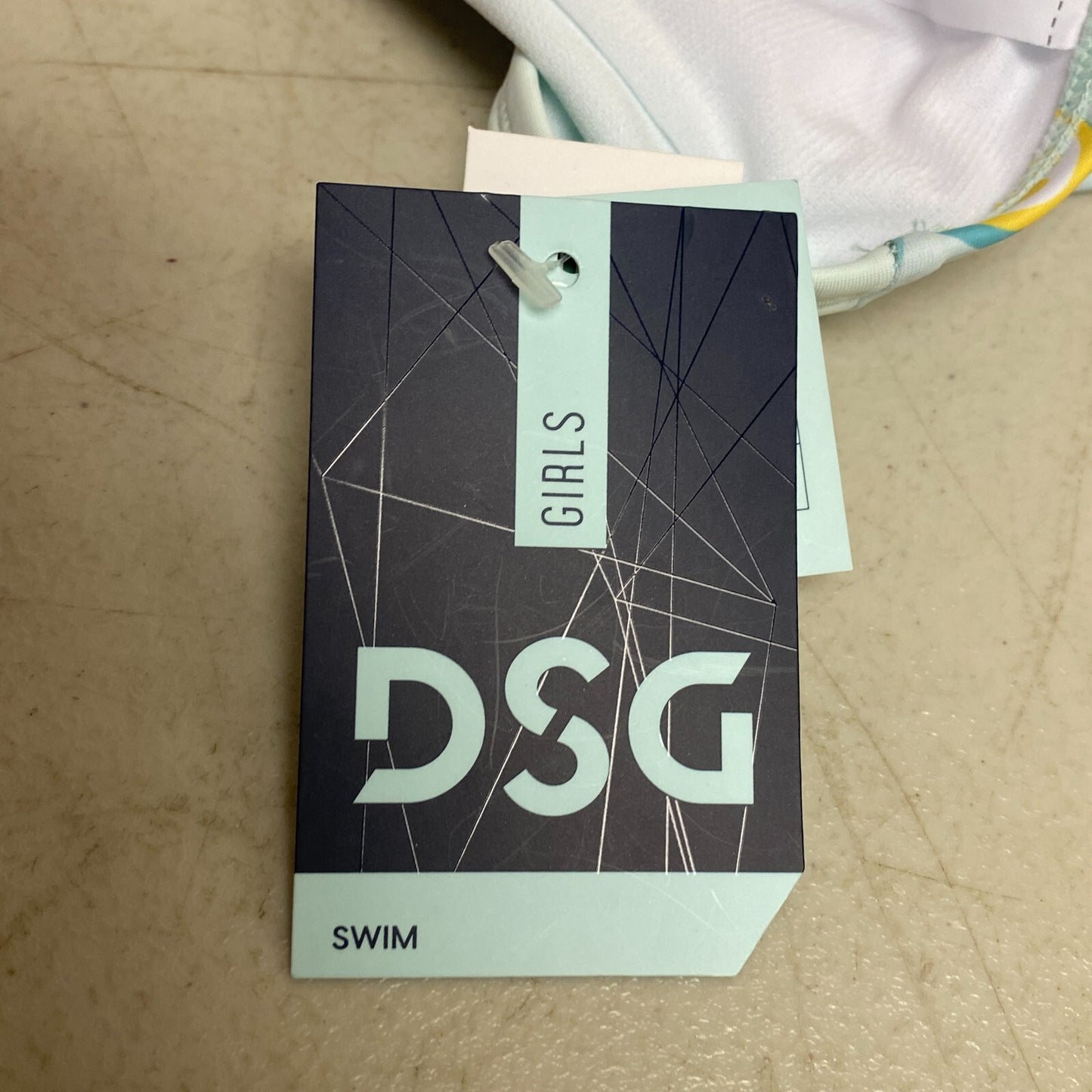 DSG Girls High Waist Swim Bottom Graphical Print Mint Lemon Calm Green DSG8127