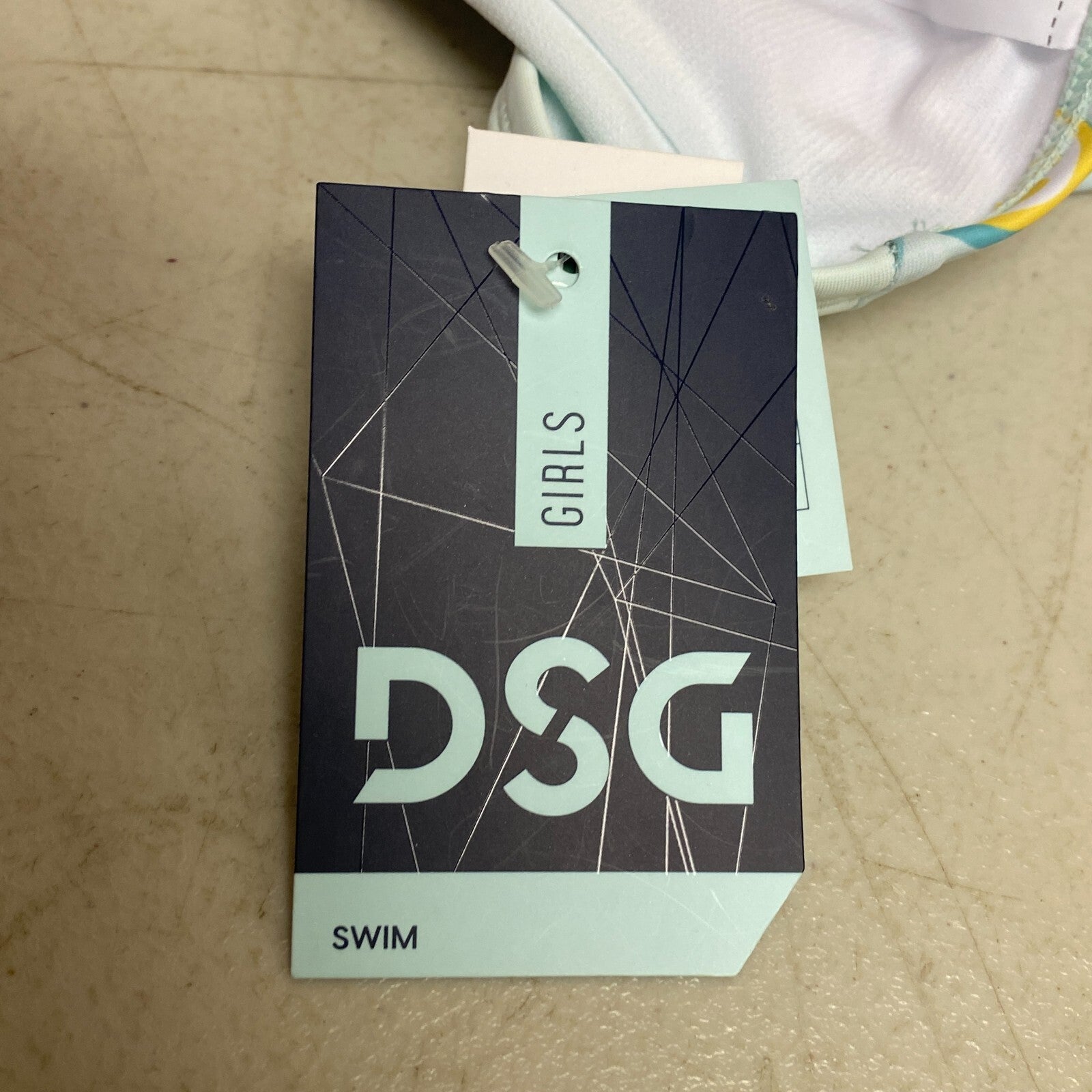 DSG Girls High Waist Swim Bottom Graphical Print Mint Lemon Calm Green DSG8127