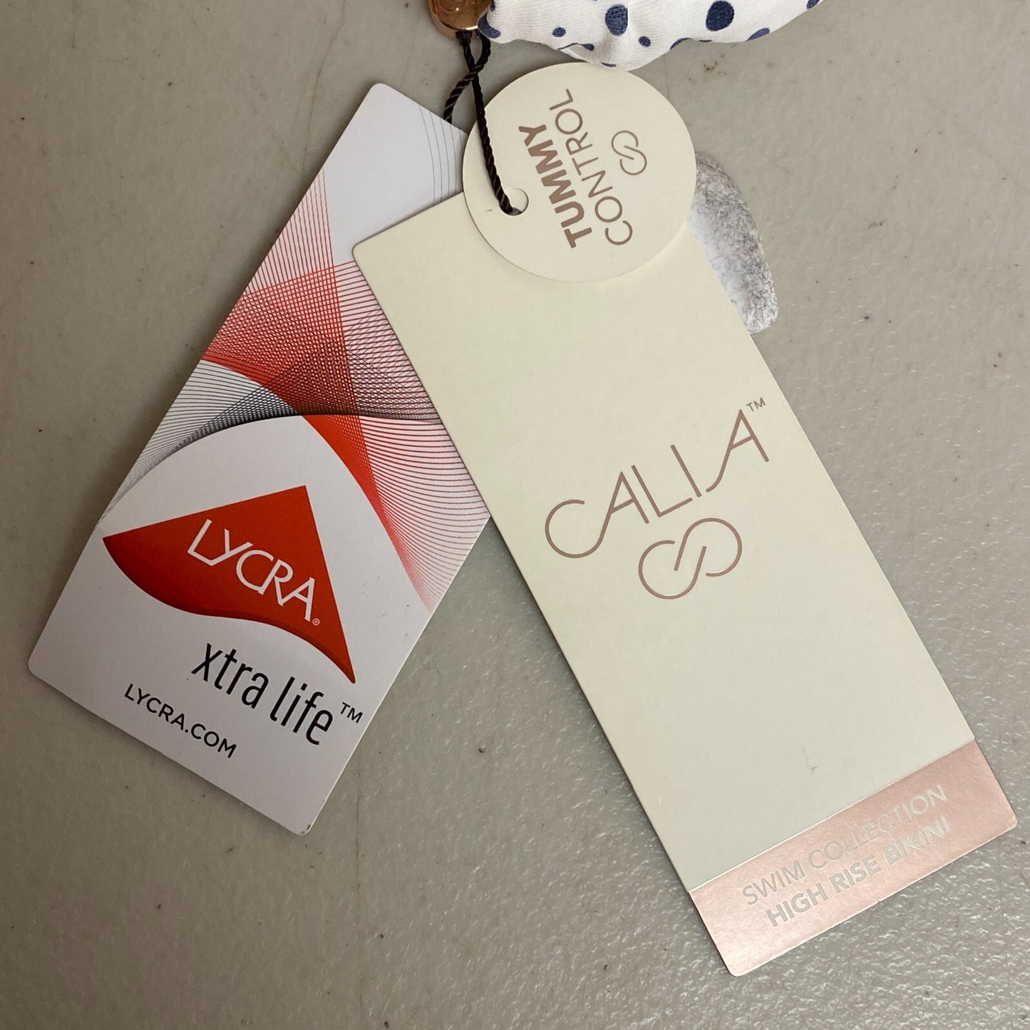 Calia Women's Swim High Rise Side Tie Bottom Freckle Dot Amethyst WSA22402PRT