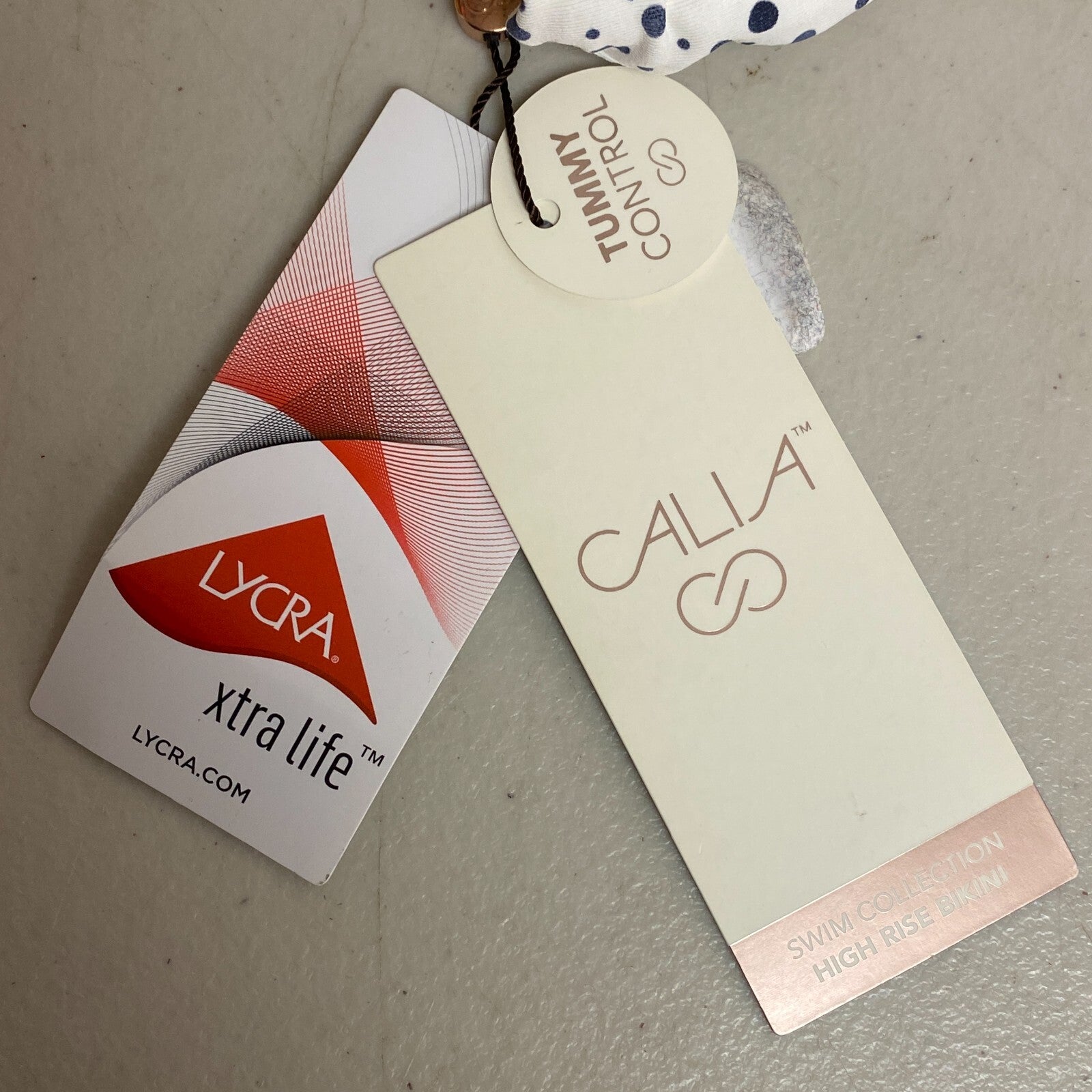 Calia Women's Swim High Rise Side Tie Bottom Freckle Dot Amethyst WSA22402PRT