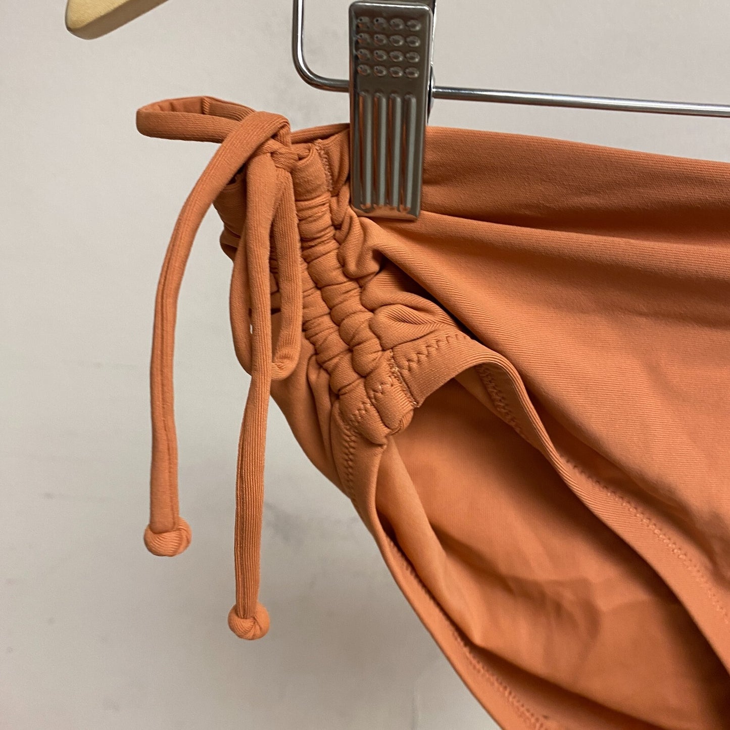 Calia Women's Swim Collection Mid Rise Ruched Side Bottom Apricot Aura WSA23402