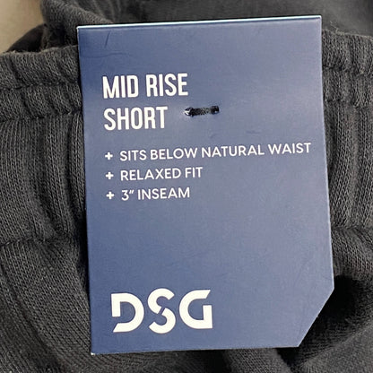 DSG Women 3" inseam Boyfriend Fleece Short Pure Black MID-RISE Relaxed DAW11431Z