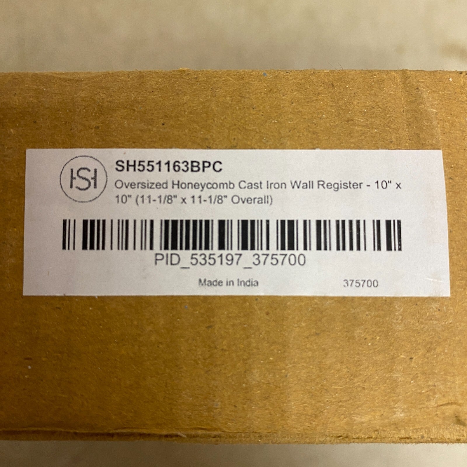 Signature Hardware Oversized Honeycomb Cast Iron Wall Register - 10" x 10"