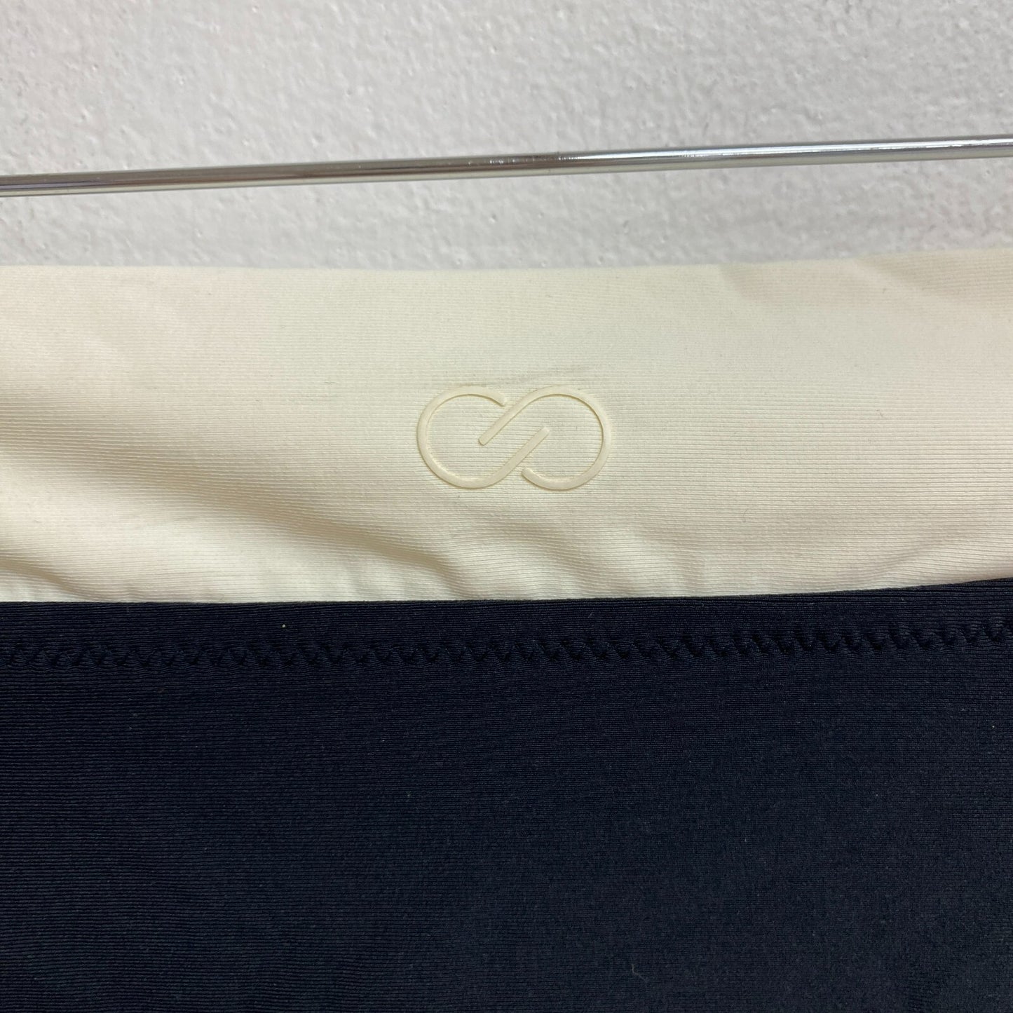 Calia Womens HR Twist Front Bottom Pure Black Solid Summer Trendy WSA22401