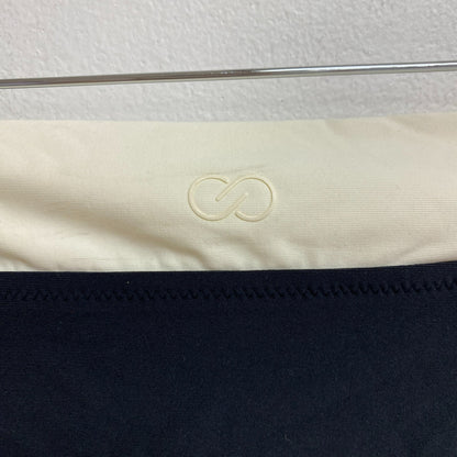 Calia Womens HR Twist Front Bottom Pure Black Solid Summer Trendy WSA22401