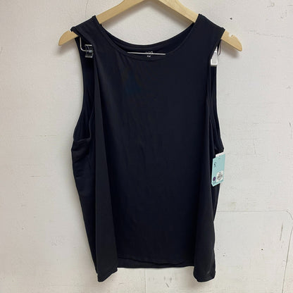 DSG Womans Compression Tank Sleeveless Pure Black Solid Relaxed DAW20506WP