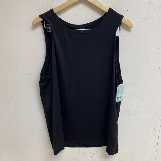 DSG Womans Compression Tank Sleeveless Pure Black Solid Relaxed DAW20506WP