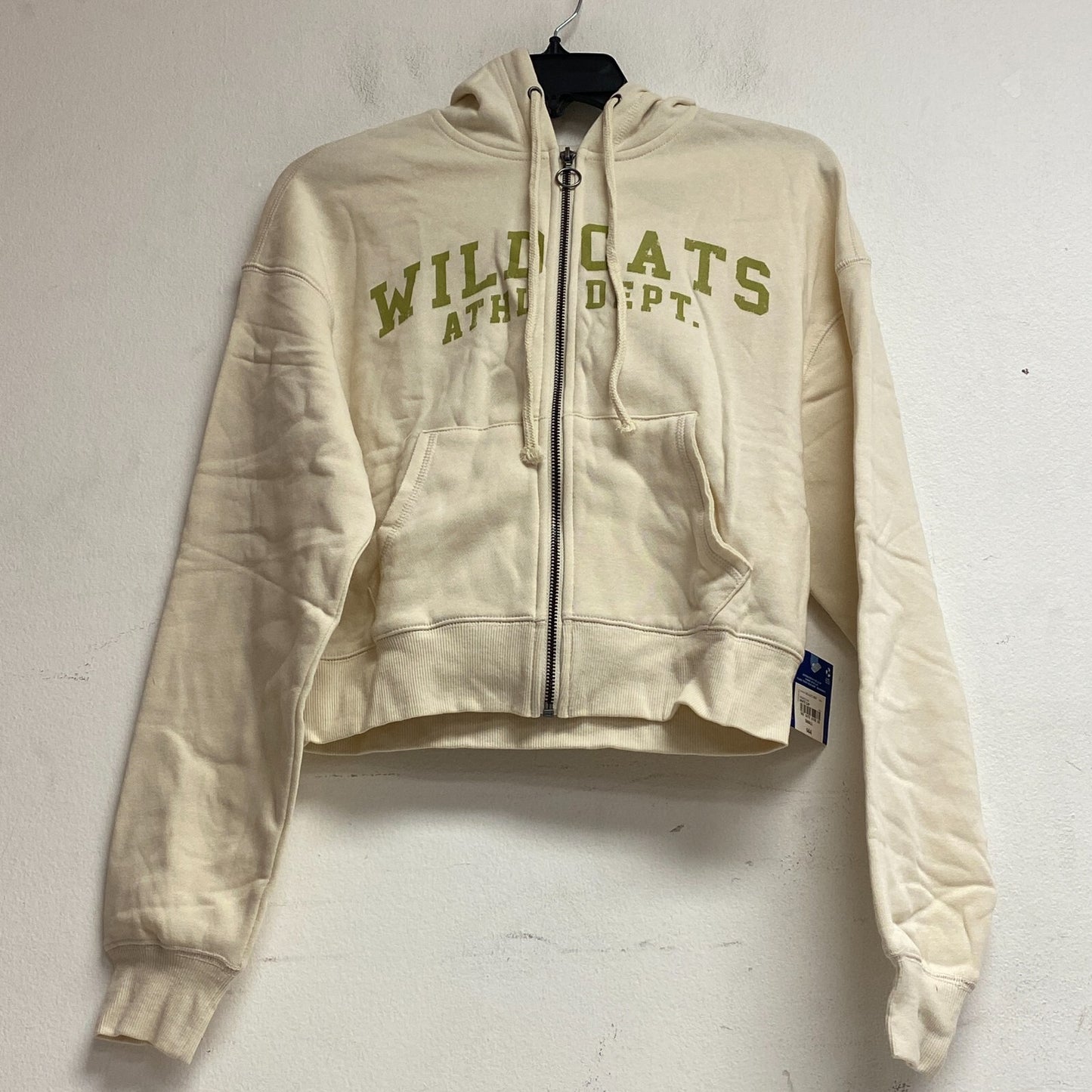 Arizona Jean Co. Women's Cropped Zip Up Hoodie Size Small Color: White Cap