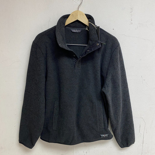 Alpine Design Men's Retreat QTR Snap Fleece Pure Black Heather ADM23603 New