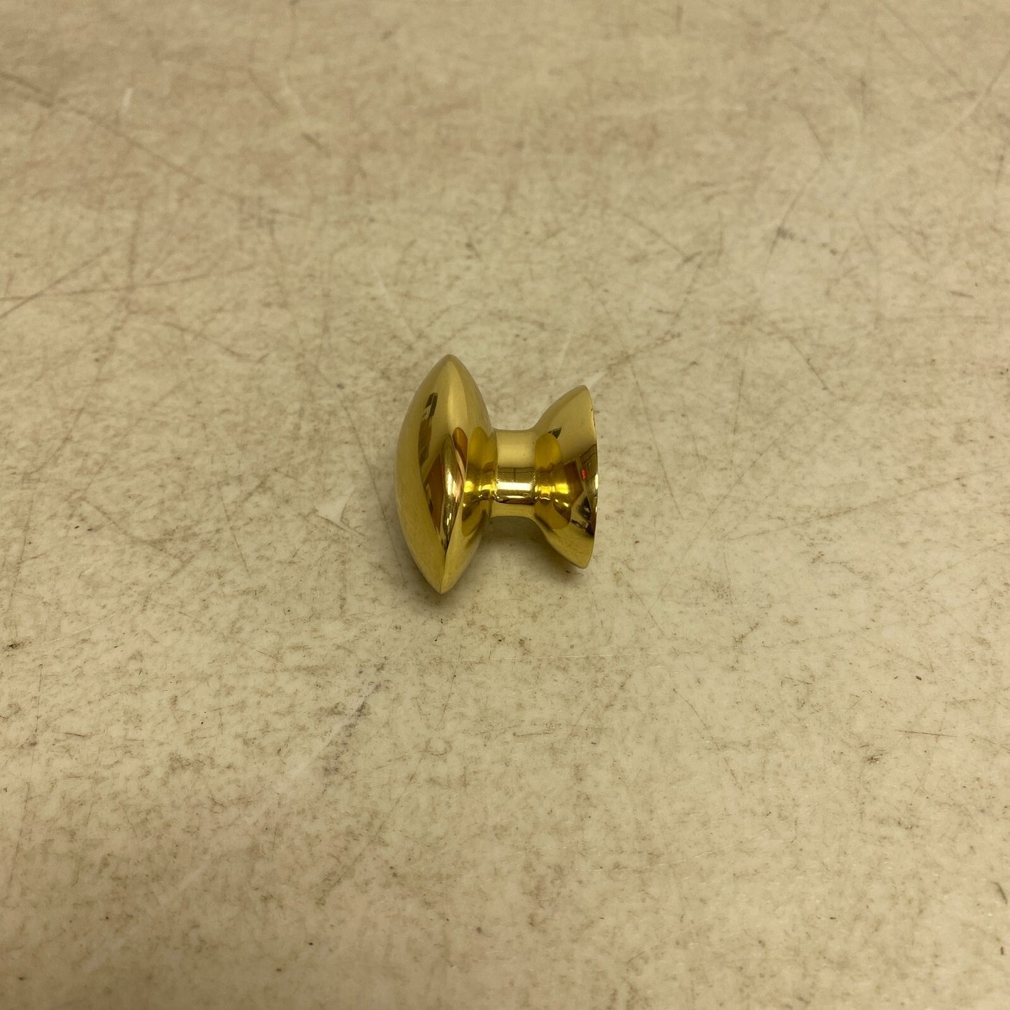 SIGNATURE HARDWARE RENNES SOLID BRASS OVAL CABINET KNOB- POLISHED BRASS