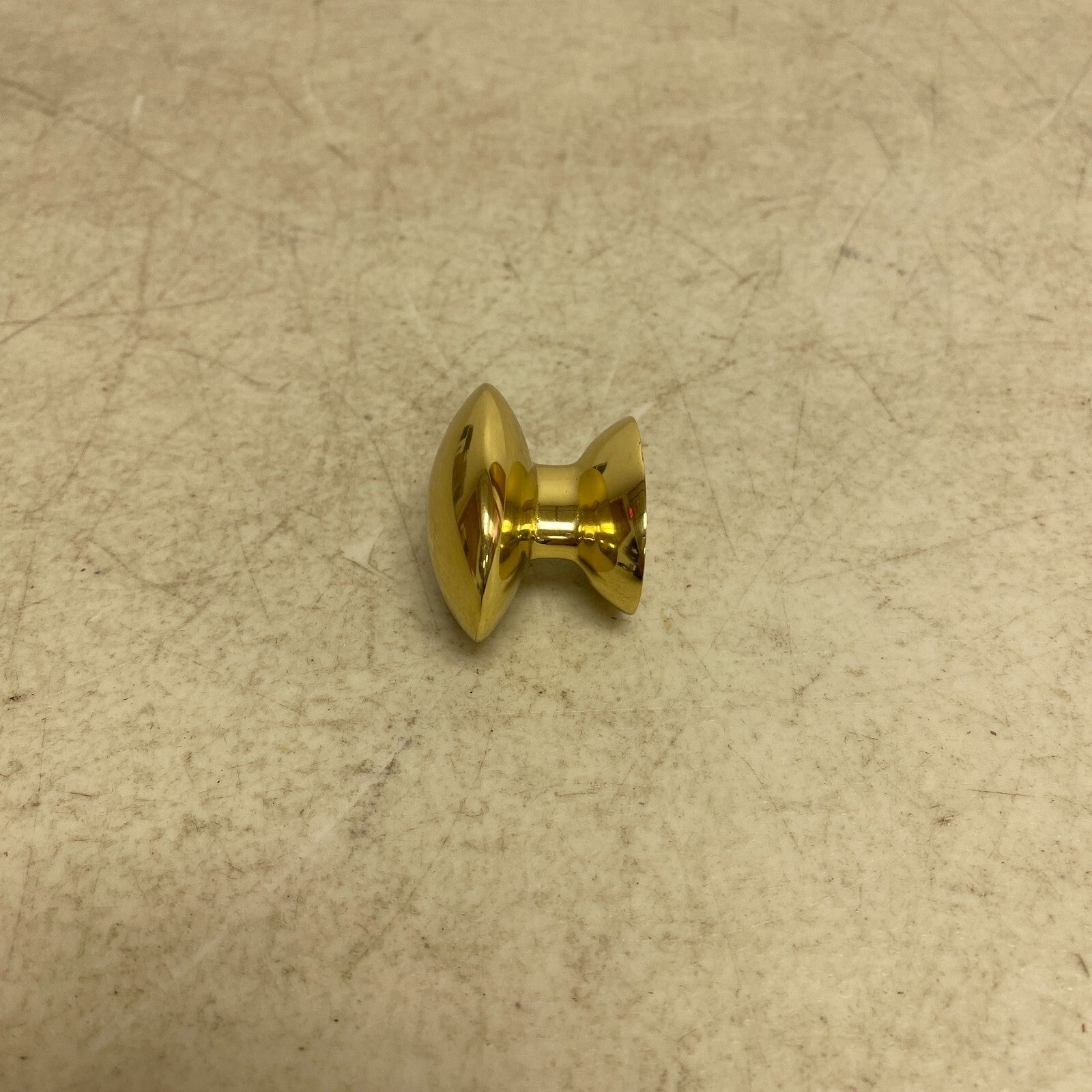 SIGNATURE HARDWARE RENNES SOLID BRASS OVAL CABINET KNOB- POLISHED BRASS