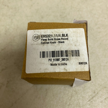 SIGNATURE HARDWARE PLESO SOLID BRASS ROUND CABINET KNOB BLACK