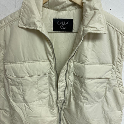 CALIA Womens Journey Fashion Zip Pocket Vest Light Sand Different Sizes WAX36035