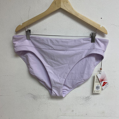 CALIA Women's Mid Rise Wide Banded High Leg Swim Bottoms Blooming Lilac WSA23414
