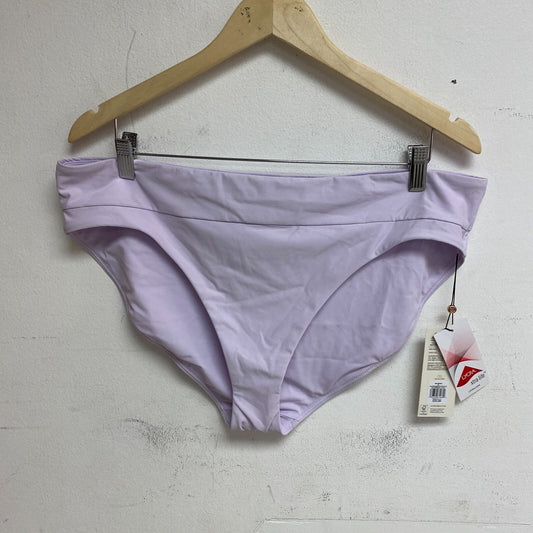 CALIA Women's Mid Rise Wide Banded High Leg Swim Bottoms Blooming Lilac WSA23414