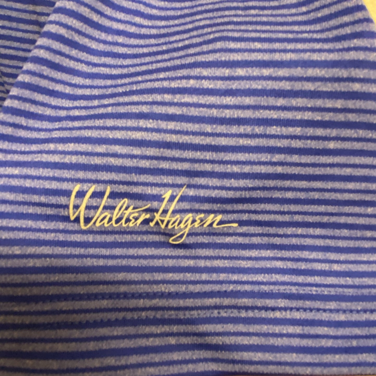 Walter Hagen Men's Textured Stripe Polo New Cobalt / Cobalt White MGA11371SP22N