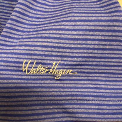 Walter Hagen Men's Textured Stripe Polo New Cobalt / Cobalt White MGA11371SP22N
