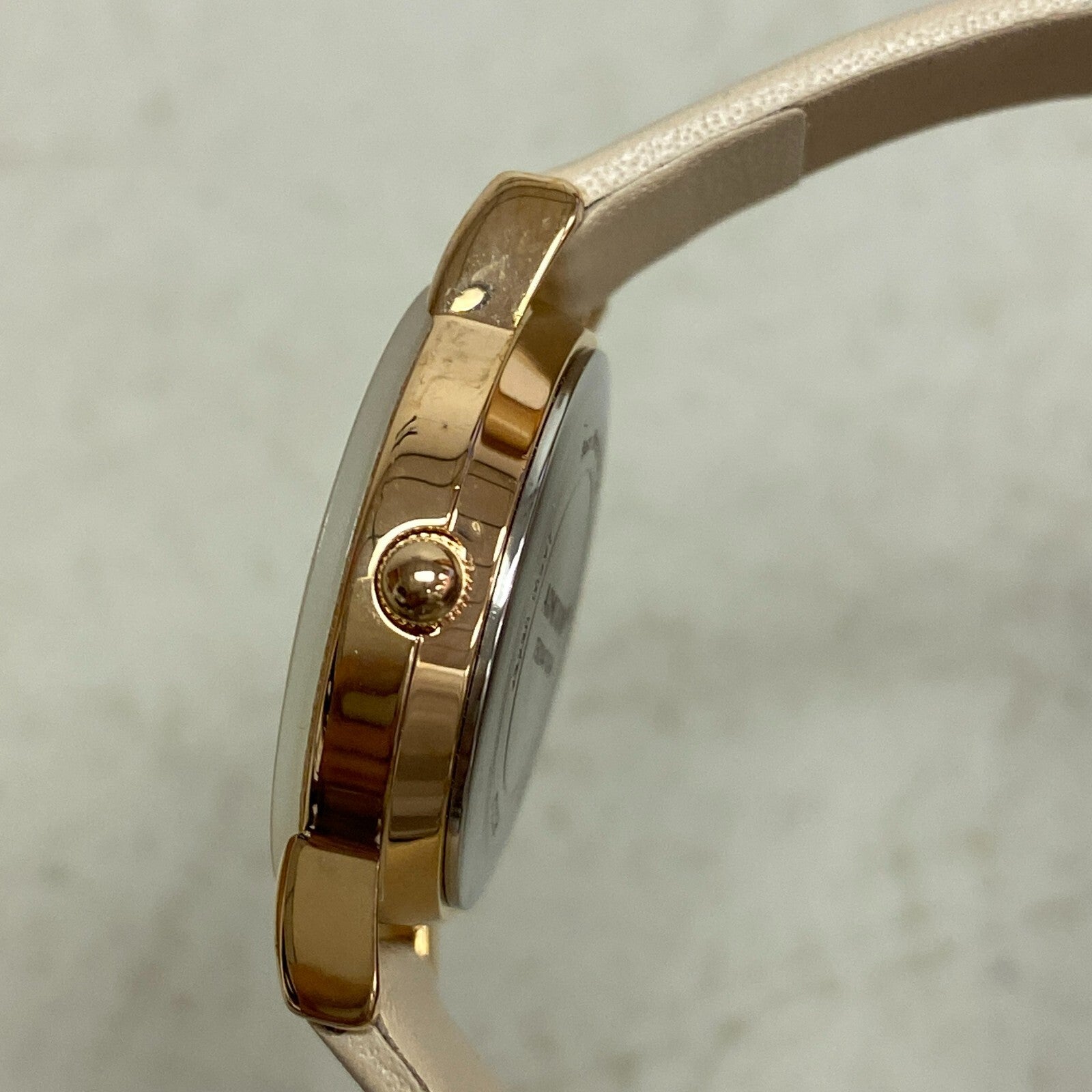 ARMITRON Women's Watch rose  Genuine Leather Quartz Analog  New Battery 75/5778