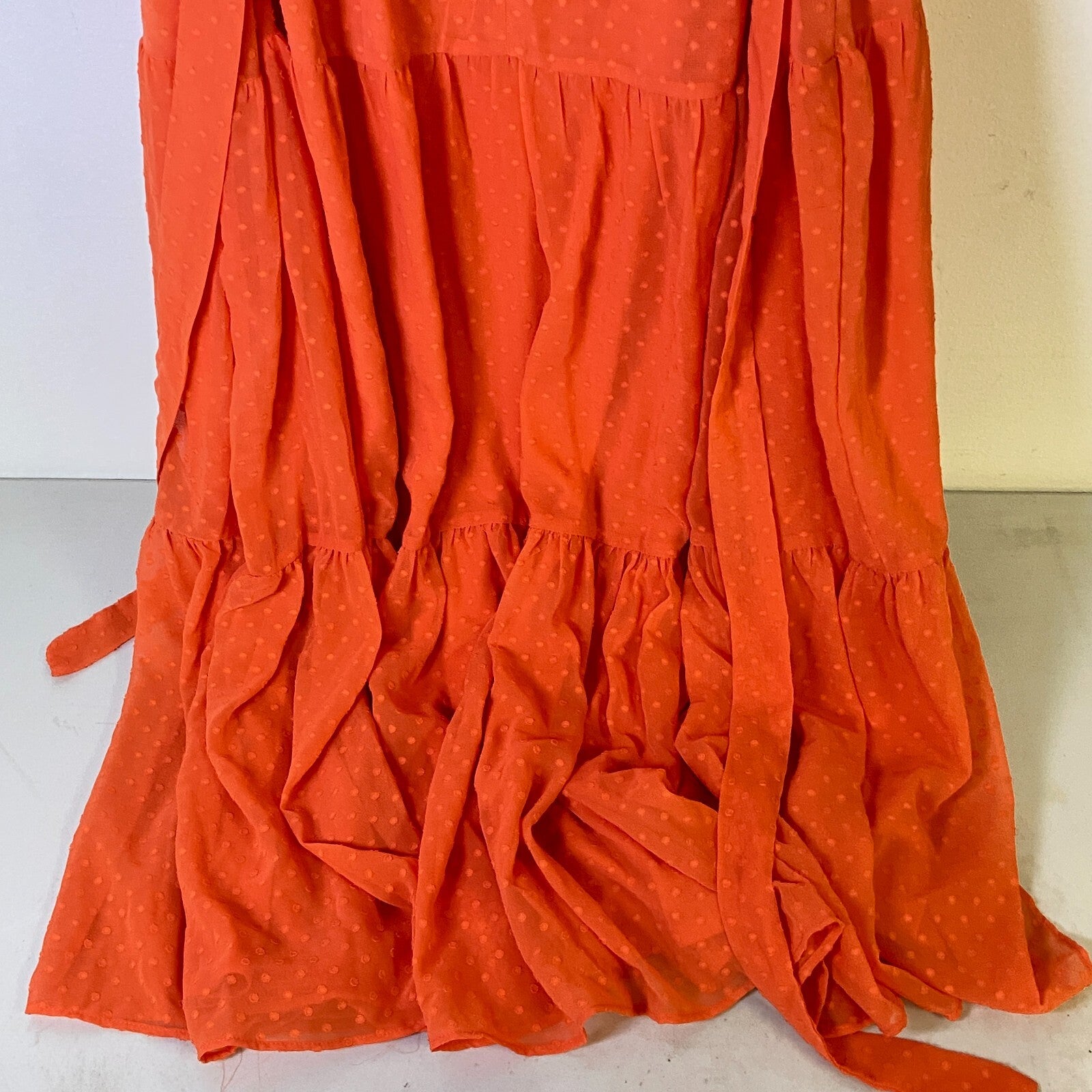 Danny & Nicole Plus 3/4 Sleeve Clip Fit Flare Dress Size 18W Color Dark Peach