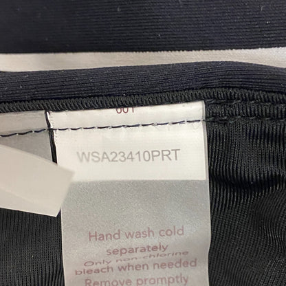 Calia Women's Shirred V Front Mid Rise Bottom Stripe Black WSA23415PRT New!